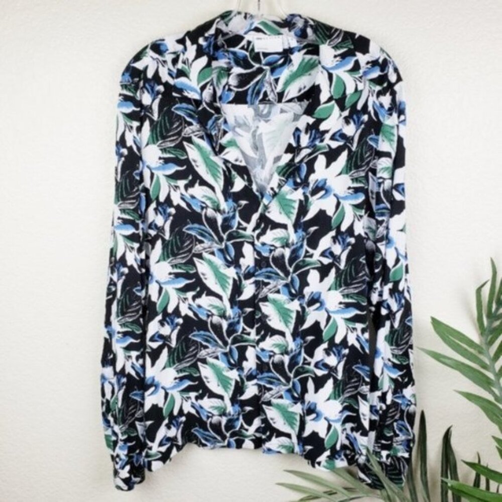 ASOS DESIGN Floral Print 100% Viscose Blouse Shirt size M Resortwear Boho